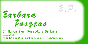 barbara posztos business card